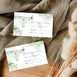 Cartão De Informações Bebês Roupas Boho Eucalyptus Quantas Canas
