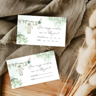 Cartão De Informações Bebês Roupas Boho Eucalyptus Quantas Canas