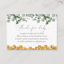 Bee Greenery Livros de Chá de fraldas para Bebê