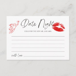 Cartão De Informações Beija A Menina Adeus Bachelorette Data Night