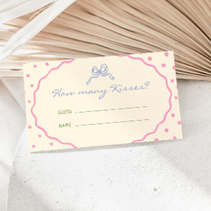 Cartão De Informações Beijos Lindos Desenhados à Mão Coloridos