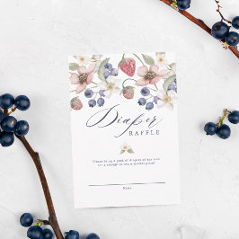 Cartão De Informações Berries e Flores Selvagens Chás de fraldas Berry S