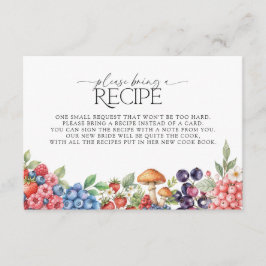 Cartão De Informações Berries Florestais Botânicos Traga Uma Receita