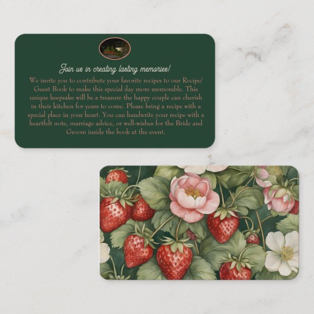 Cartão De Informações Berry in Love: Recipiente Solicitação de Enclosure (Frente/Verso)