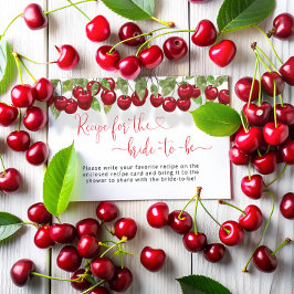 Cartão De Informações Berry Love é doce Receita da noiva