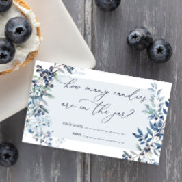 Cartão De Informações Berry Sweet Blueberry Adivinha Quantas Candies Car