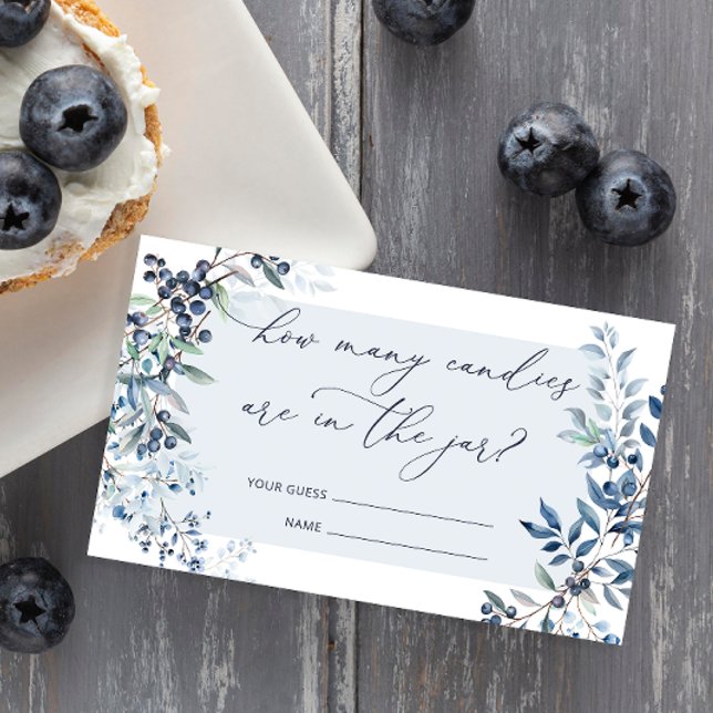 Cartão De Informações Berry Sweet Blueberry Adivinha Quantas Candies Car (Criador carregado)