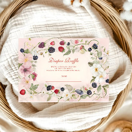 Cartão De Informações Berry Sweet Diapper Raffle