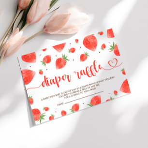 Cartão De Informações Berry Sweet Fralda Raffle