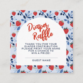Cartão De Informações Berry Sweet Fralda Raffle