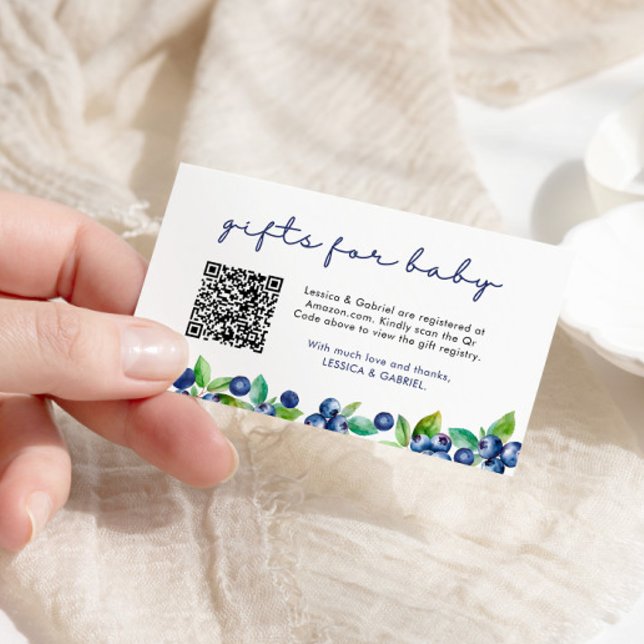 Cartão De Informações Berry Sweet Gifts Para Registro De Chás de fraldas (Criador carregado)