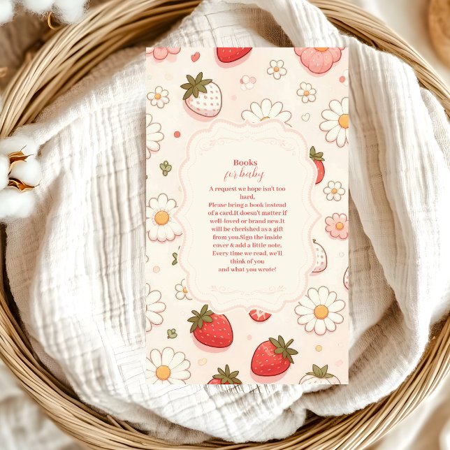 Cartão De Informações Berry Sweet Pink Coquette Books para Bebê (Criador carregado)
