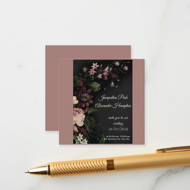 Cartão De Informações best wedding purple card (Frente/Verso In Situ)