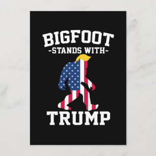 Cartão De Informações Bigfoot Apoia Trump Eleições 2024