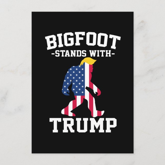 Cartão De Informações Bigfoot Com Eleições Trump 2024 (Frente)