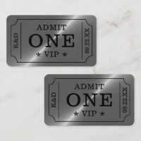 Bilhete de Admissão à Festa Moderna - Prata