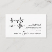 Bilhete de Bebida, Bebida Adulta, Feliz para Sempr