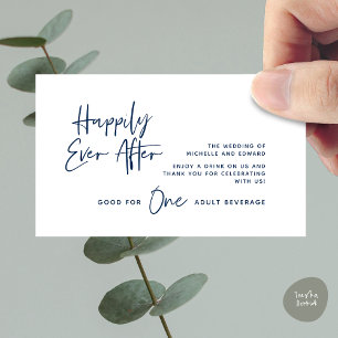 Cartão De Informações Bilhete de Bebida, Bebida Adulta, Feliz para Sempr