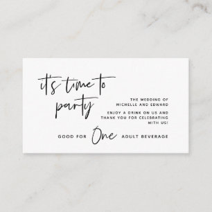 Cartão De Informações Bilhete de Bebida, Bebida Adulta, Feliz para Sempr