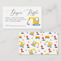 Bilhete de Chá de fraldas de Construção