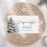 Cartão De Informações Bilhete de Chá de fraldas de inverno<br><div class="desc">Adorados com florestas de pinheiros, montanhas de neve e sotaques de flocos de neve, estas cartas complementam perfeitamente a celebração do seu maravilhoso inverno. Encoraje os convidados a trazer um pacote de fraldas para uma chance de ganhar um prêmio, fazer sua fralda rifa uma parte divertida e festiva do evento....</div>