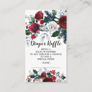 Cartão De Informações Bilhete de Chá de fraldas de Sangue de inverno Raf