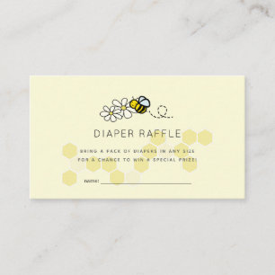 Cartão De Informações Bilhete de Fralda Amarelo de Bee Daisy