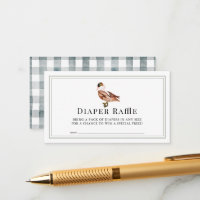 Bilhete de Fralda Branca Clássico/Mallard