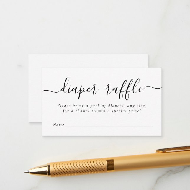 Cartão De Informações Bilhete de Fralda Branco Preto (Frente/Verso In Situ)