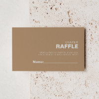 Bilhete de Fralda Castanho Mínimo Raffle