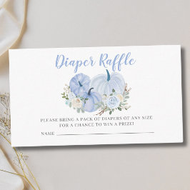 Cartão De Informações Bilhete de Fralda de Abóbora Azul