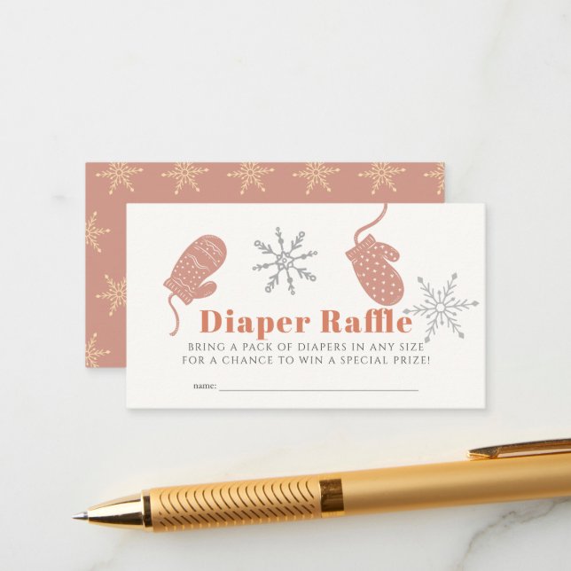 Cartão De Informações Bilhete de Fralda de Beanie Boy Rosa (Frente/Verso In Situ)