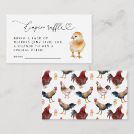 Cartão De Informações Bilhete de Fralda de Bebê Raffle