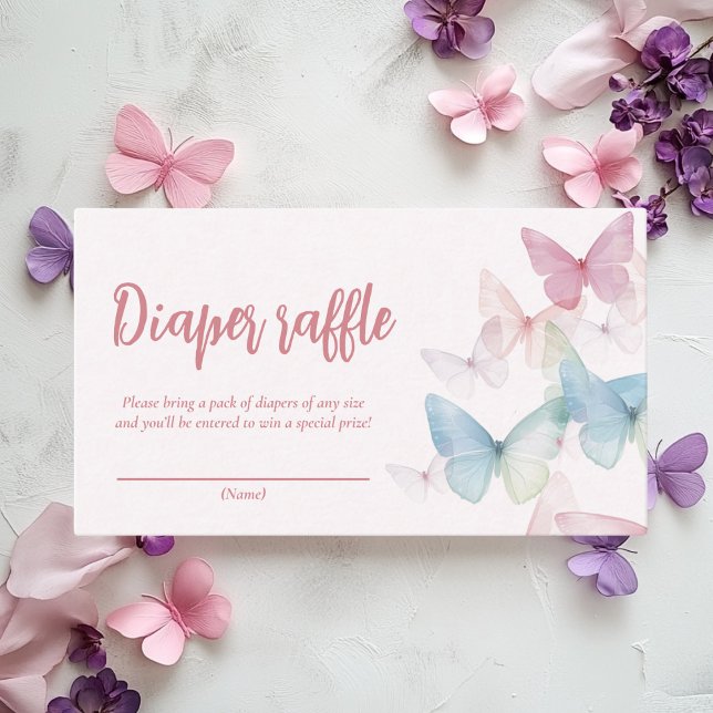 Cartão De Informações "Bilhete de Fralda de Borboleta" (Criador carregado)