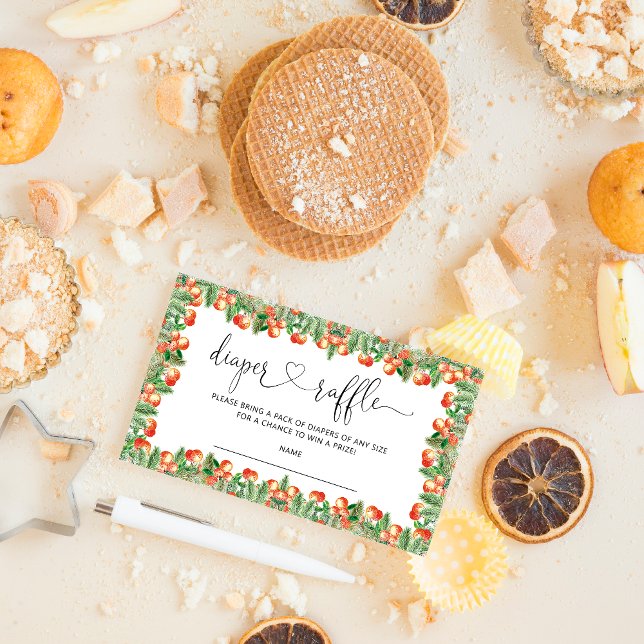 Cartão De Informações Bilhete de fralda de chá de fraldas bonito (Criador carregado)