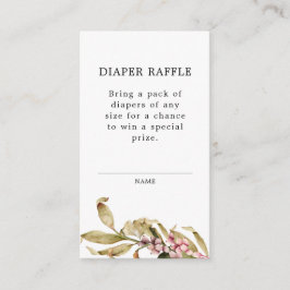 Cartão De Informações Bilhete de Fralda de Chá de fraldas de Queda Elega