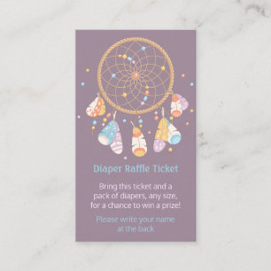 Cartão De Informações Bilhete de Fralda de Dreamcatcher Raffle