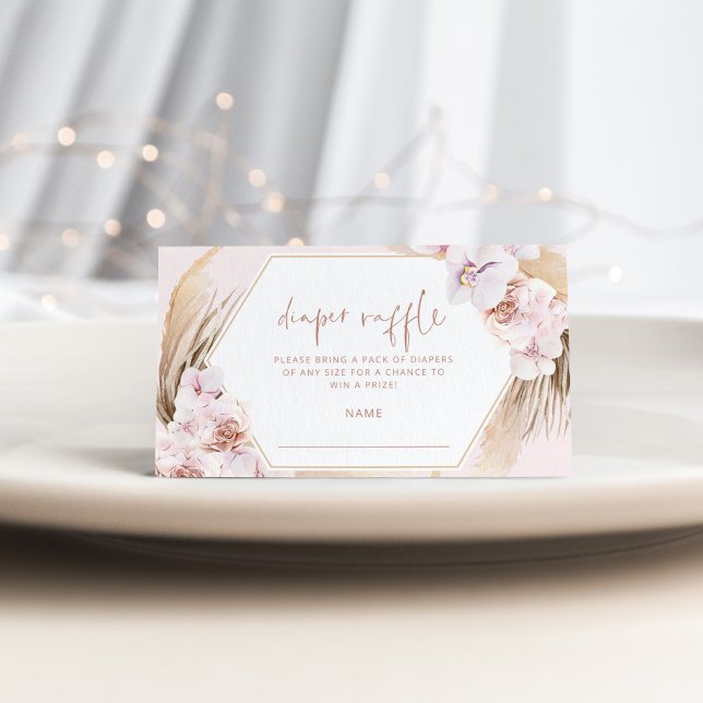 Cartão De Informações Bilhete de fralda de erva Pampas (Criador carregado)