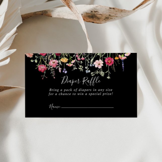 Cartão De Informações Bilhete de Fralda de Flor Selvagem de Jardim Multi (Criador carregado)