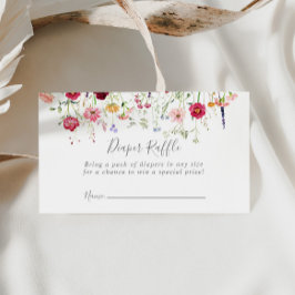 Cartão De Informações Bilhete de Fralda de Flor Selvagem Multicolorido S