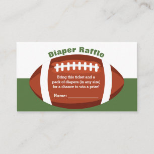 Cartão De Informações Bilhete de Fralda de futebol Raffle