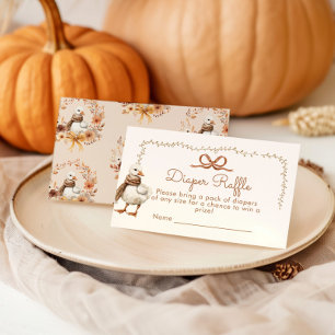 Cartão De Informações Bilhete de Fralda de ganso de queda Bobo