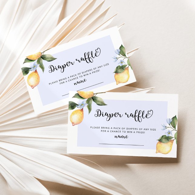 Cartão De Informações Bilhete de fralda de limão azul (Criador carregado)