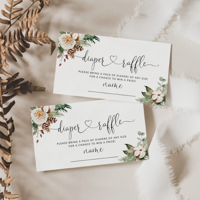 Cartão De Informações Bilhete de fralda de Natal Evergreen (Criador carregado)