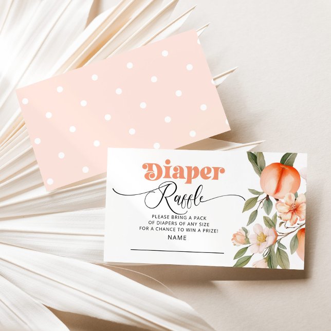 Cartão De Informações Bilhete de fralda de pêssego (Criador carregado)