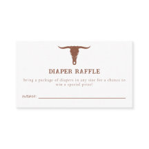 Bilhete de Fralda de Raffle do cowboy Ocidental
