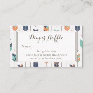 Cartão De Informações Bilhete de Fralda de Raffle para Garras Tribais