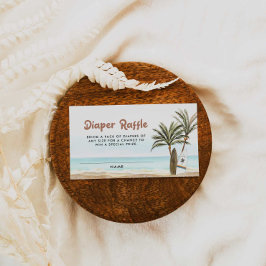 Cartão De Informações Bilhete de Fralda de surfe na praia Raffle