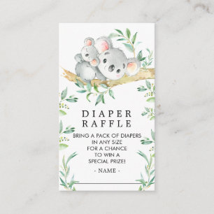 Cartão De Informações Bilhete de Fralda de Urso Koala, Cute Koala Bear