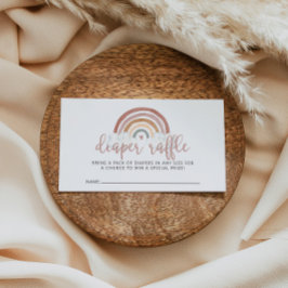 Cartão De Informações Bilhete de Fralda do arco-íris Raffle